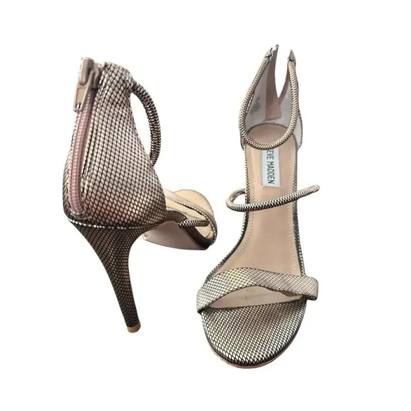 Steve Madden Clay Open Toe Strappy Heels Sandal Size 8M - Picture 2 of 7